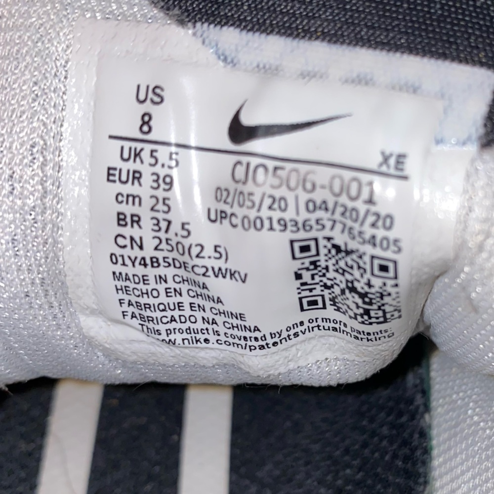 Nike Air Zoom Pegasus 37 TB Black White Running Shoes 8 CJ0677-001 - Picture 7 of 9